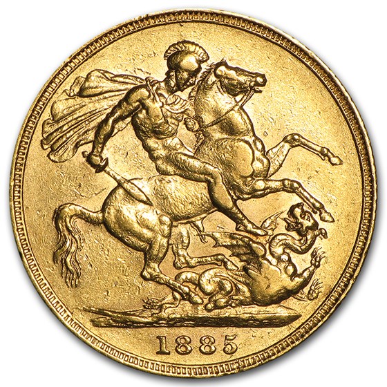 Great Britain Gold Sovereign Young Victoria (1871-1885) AU Great Britain Gold Sovereign Young Victoria (1871-1885) AU